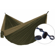 Hängematte Hamaka.eu Camping double + Slap Strap braun