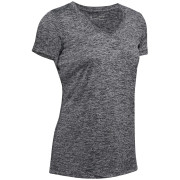 Damen-Funktionsshirt Under Armour Tech SSV - Twist schwarz Black//MetallicSilver