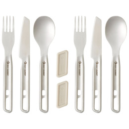 Besteckset Sea to Summit Detour Stainless Steel Cutlery Set 6 Piece silber Stainless Steel Grey