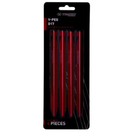 Zeltheringe-Set Trimm kolík V-PEG - D17 - sada 4 ks rot bordo anodized
