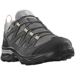 Damen Wanderschuhe Salomon X Ward Leather Gore-Tex hellgrün Gull / Black / Ebony