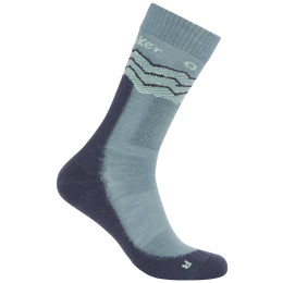 Herrensocken Icebreaker M Mer Hike+ Medium Crew Across the Peaks blau/grau BLUE ASH/GRAPHITE/MINT