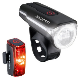 Vorder- / Rücklicht Sigma Aura 60 USB + Infinity schwarz