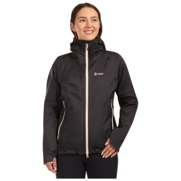 Wasserdichte Damenjacke Kilpi Hurricane-W schwarz/grau BLK