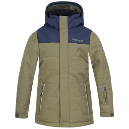 Kinder Winterjacke Hannah Kinam Jr II dunkelgrün burnt olive/mood indigo