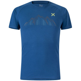 Herren-T-Shirt Montura Summit T-Shirt blau Deep Blue/Verde Lime
