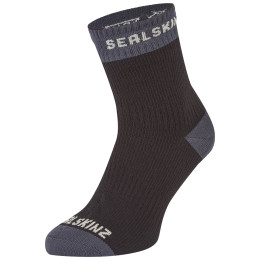 Wasserdichte Socken SealSkinz Wretham schwarz/grau Black