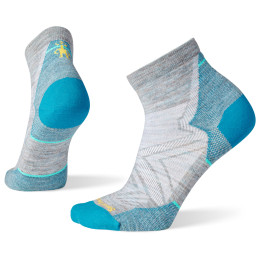 Damensocken Smartwool Run Zero Cushion Ankle Socks grau lunar gray
