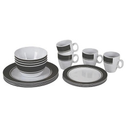 Geschirrset Bo-Camp Dinner set 16 weiß/grau White/Gray
