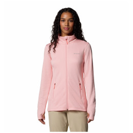 Damen-Sweatshirt Columbia W Park View Grid Fleece Full Zip rosa Pink Sand