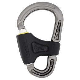 Karabiner DMM Belay Master grau/gelb Titanium/Lime