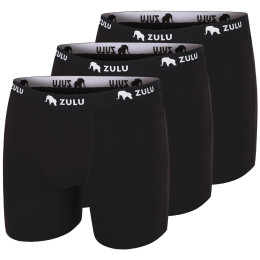 Herren-Boxershorts Zulu Bambus 210 6in 3-pack schwarz black