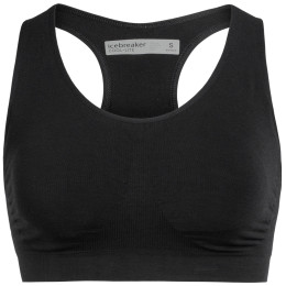 Büstenhalter Icebreaker Anatomica Seamless Sport Bra schwarz Black