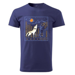 Herren-T-Shirt České parky Wolfie blau