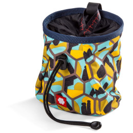 Kreidebeutel Ocún Lucky + Belt gelb/blau Hexagon Yellow