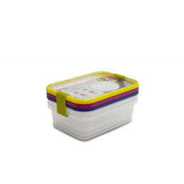 Lebensmittelbox Omada Sanaliving Box Set 3x 19x14x6,5cm/1L