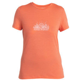Damen-Funktionsshirt Icebreaker Women Merino 150 Tech Lite III SS Tee IB Grown Naturally orange Tang