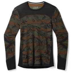 Herren-Funktionsshirt Smartwool M Intraknit Thermal Mrn Bl Pattern Crew grau/grün Winter Moss Mountain