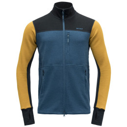 Herren Funktions-Sweatshirt Devold Thermo Wool Jkt Man blau/gelb Flood/Arrowwood/Ink