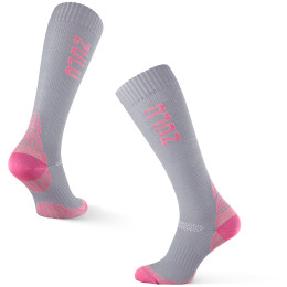 Kompressionsstrümpfe Zulu Run Compression W grau/rosa grey/pink