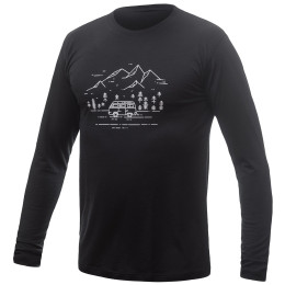 Herren-Funktionsshirt Sensor Merino Active Pt Van Life dl.rukáv schwarz