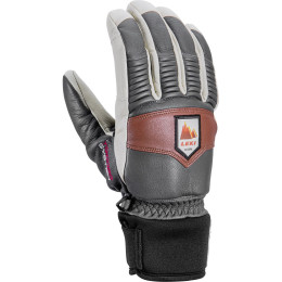 Skihandschuh Leki Patrol 3D 2.0 grau/weiß/schwarz graphite-off white-maroon