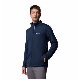 Herren-Sweatshirt Columbia Essential Hike™ Grid Fleece Full Zip dunkelblau Collegiate Navy