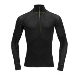Herren-Funktionsshirt Devold Wool Mesh 190 Zip Neck Man schwarz black
