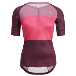Damen-Radtrikot Silvini Stabina dunkelrosa/rosa plum-fuchsia