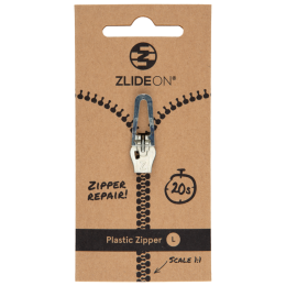 Ersatz-Reißverschluss ZlideOn Plastic Zipper L silber