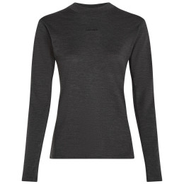 Damen-Funktionsshirt Icebreaker Women 200 MerinoFine™ Ace LS Mock Neck dunkelgrau Jet Hthr-011