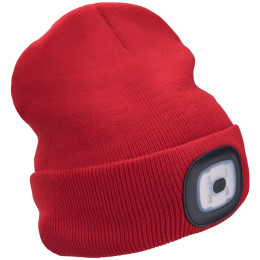 Mütze mit Stirnlampe Extol Light rot Red