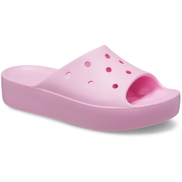 Damenpantoffeln Crocs Platform slide rosa Flamingo
