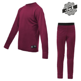 Kinder-Funktionsunterwäsche Sensor Merino Active Set lila Lilla