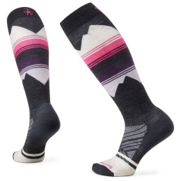 Ski-Socken Smartwool W Ski Targeted Cushion Pattern OTC 2023 grau/rosa Charcoal