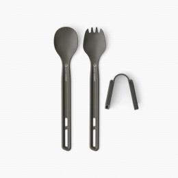 Besteckset Sea to Summit Frontier UL Cutlery Set 2 Piece Long grau Aluminium Hard Anodised Grey