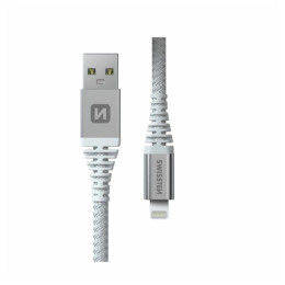 Kabel Swissten Kevlar USB / Lightning 1,5 m weiß white