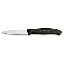 Gemüsemesser Victorinox gewellt 8 cm schwarz Black