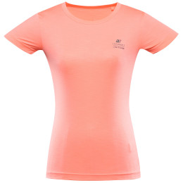 Damen-T-Shirt Alpine Pro Basika rosa/weiß neon salmon