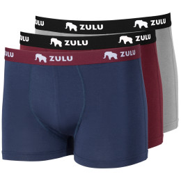 Herren-Boxershorts Zulu Bambus 210 3-pack mix2 grey+wine red+navy/wine red