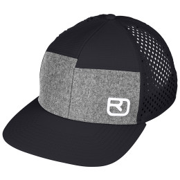 Baseballmütze Ortovox Logo Air Trucker Cap schwarz/grau Black Raven