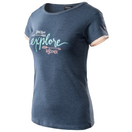 Damen-T-Shirt Hi-Tec Lady Solero blau/orange InsigniaBlueMelange/PeachAmber