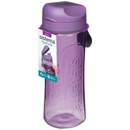 Flasche Sistema Hydrate Swift Flip Top 600 ml lila
