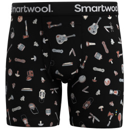 Herren-Boxershorts Smartwool M Merino Boxer Brief Boxed schwarz/weiß black gone camping