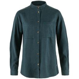 Damenhemd Fjällräven Övik Hemp Shirt LS W dunkelblau Mountain Blue