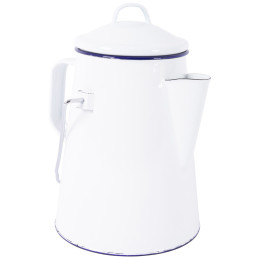 Kanne Bo-Camp Tea kettel enamel weiß/blau white/blue