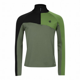 Herren Funktions-Sweatshirt Dare 2b Dignify III Core Stretch grau/grün OlvneGrn/Blk