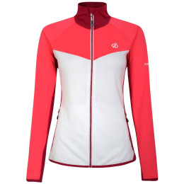 Damen Funktions-Sweatshirt Dare 2b Ascending Core Str weiß/rosa White/Neon Pink