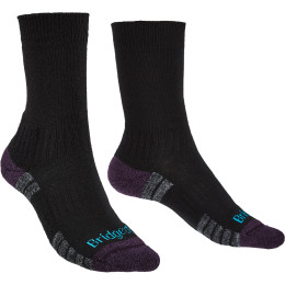 Damensocken Bridgedale Hike LW MP Boot schwarz/lila Black/Purple