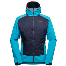 Herrenjacke La Sportiva Kap Hybrid Hoody M orange/blau Deep Sea/Tropic Blue